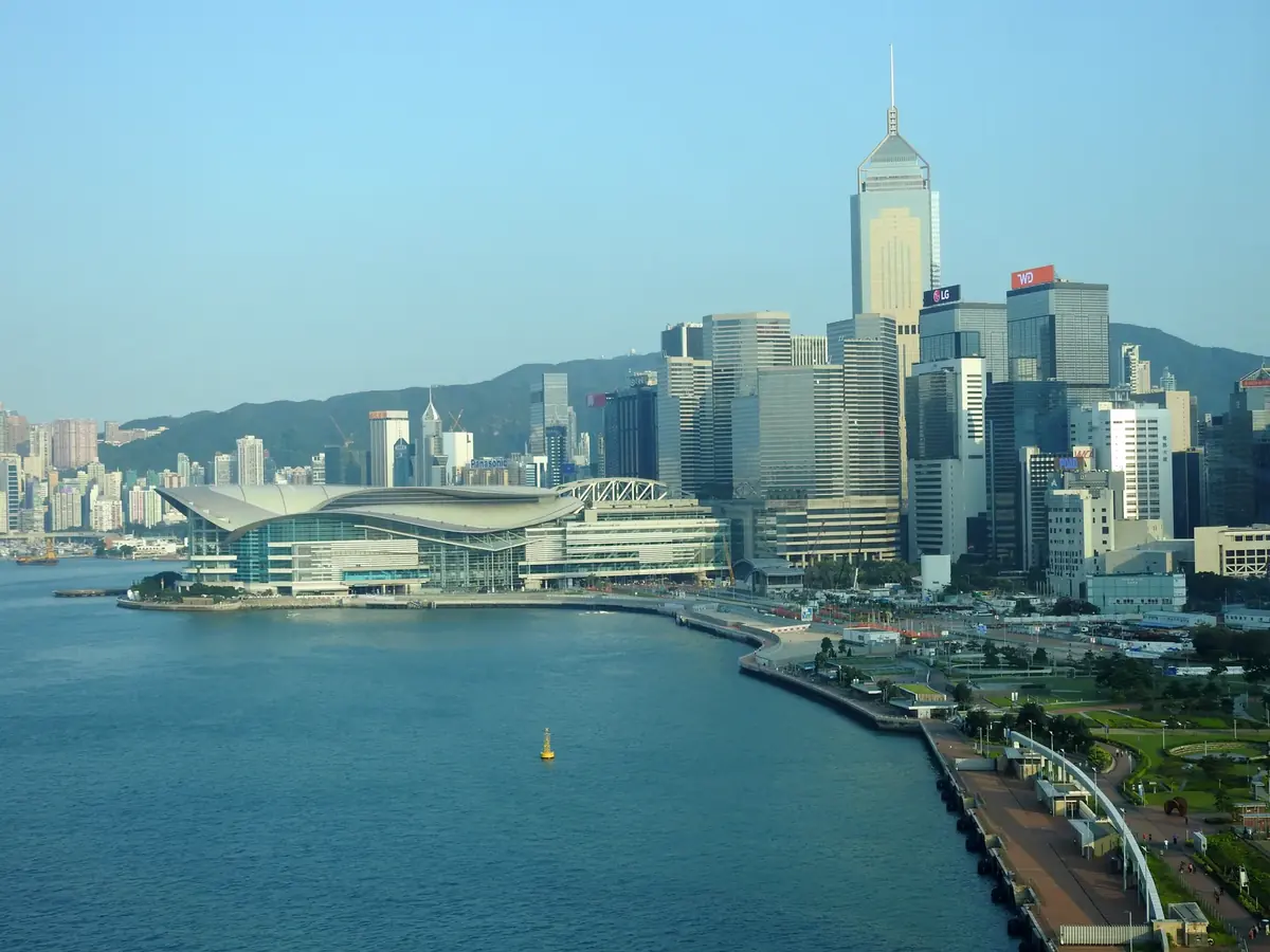 Hong Kong Convention and Exhibition Centre on the Wan Chai waterfront